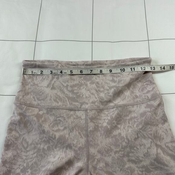 Athleta Leggings Womens Medium Pink Elation Textured Frosted Floral Yoga Pilates - Picture 8 of 11